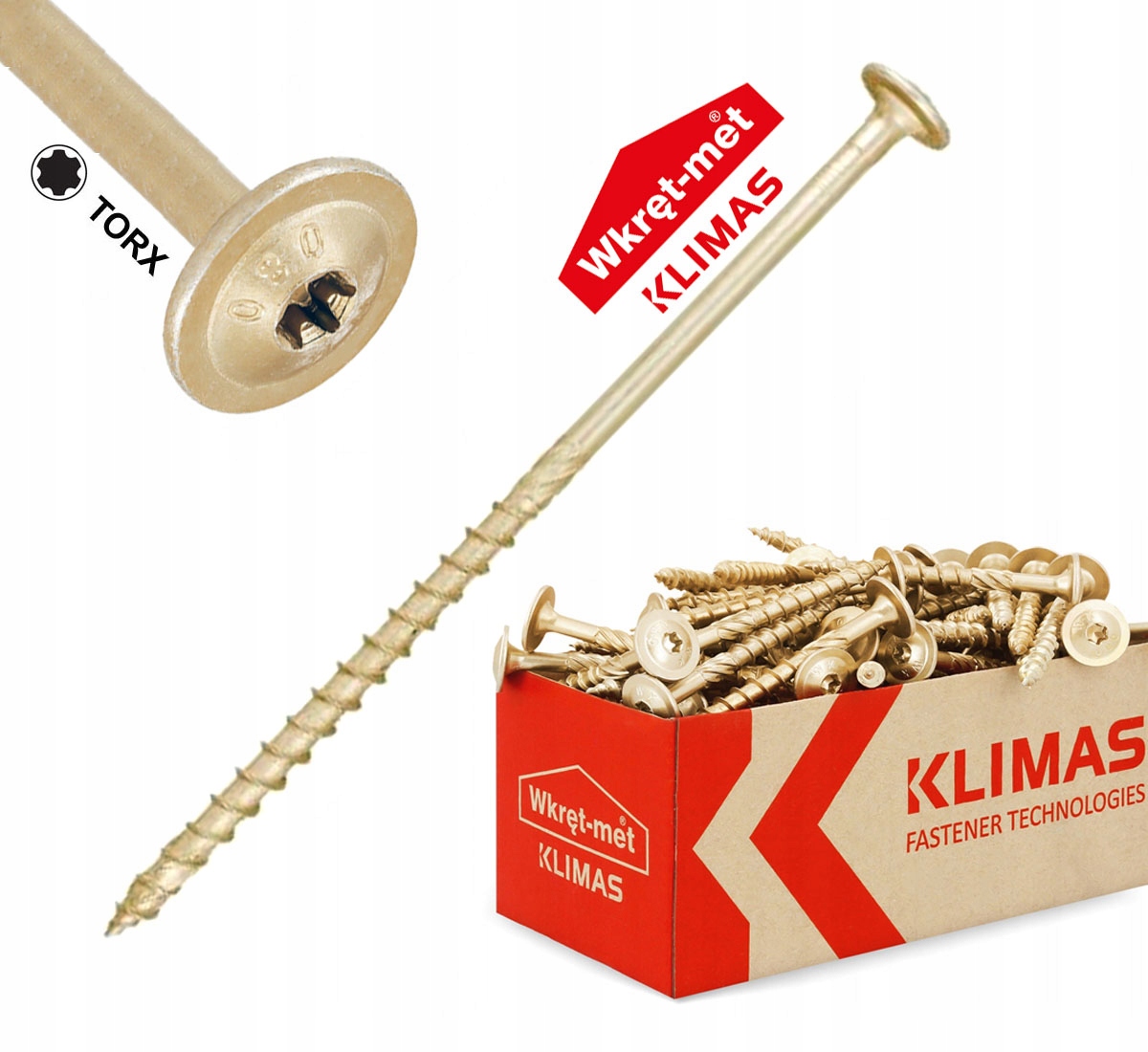 Skrutka do dreva WKCP-08180 TORX 8x180mm 50 ks